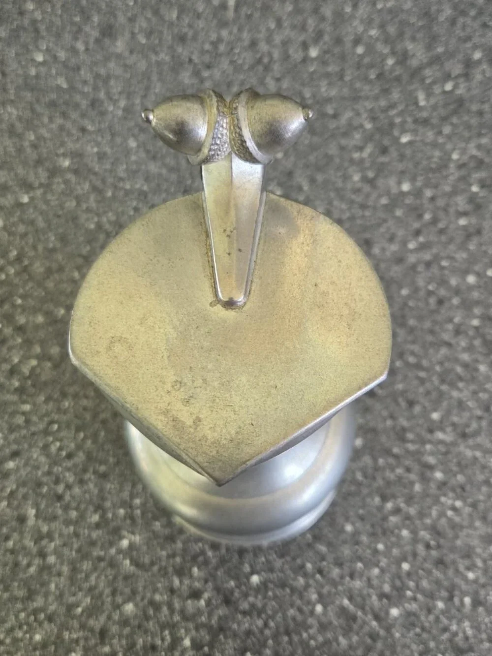 Royal Holland KMD Tiel Pewter Creamer Pitcher Acorn Decorated Hinged Lid Vintage